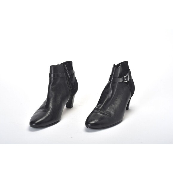 Cole Haan Women's Sylvan Leathe/Suede/Ankle Booties Silver Buckle Size 8 - Picture 2 of 5